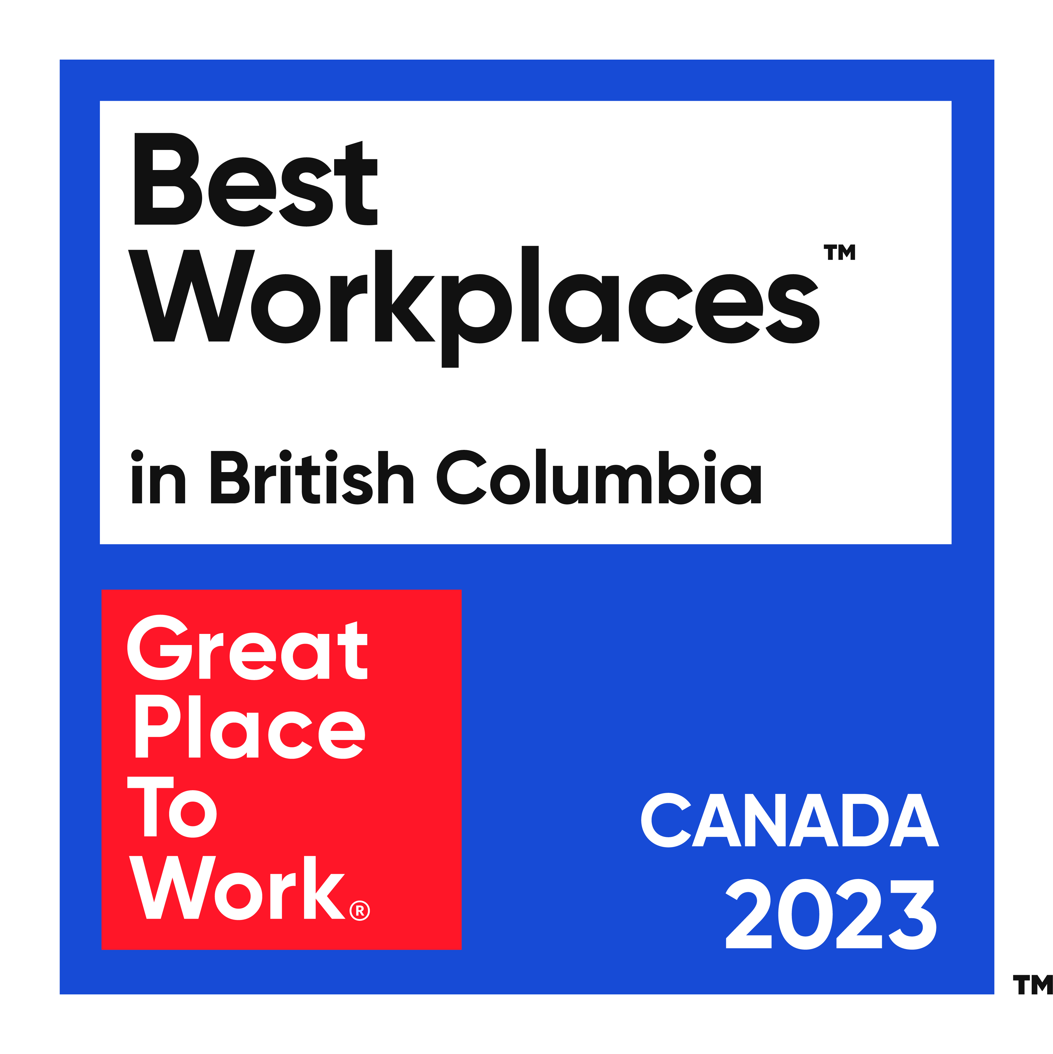 Best Workplaces  in British Columbia, Great Places to Work, Canada 2023